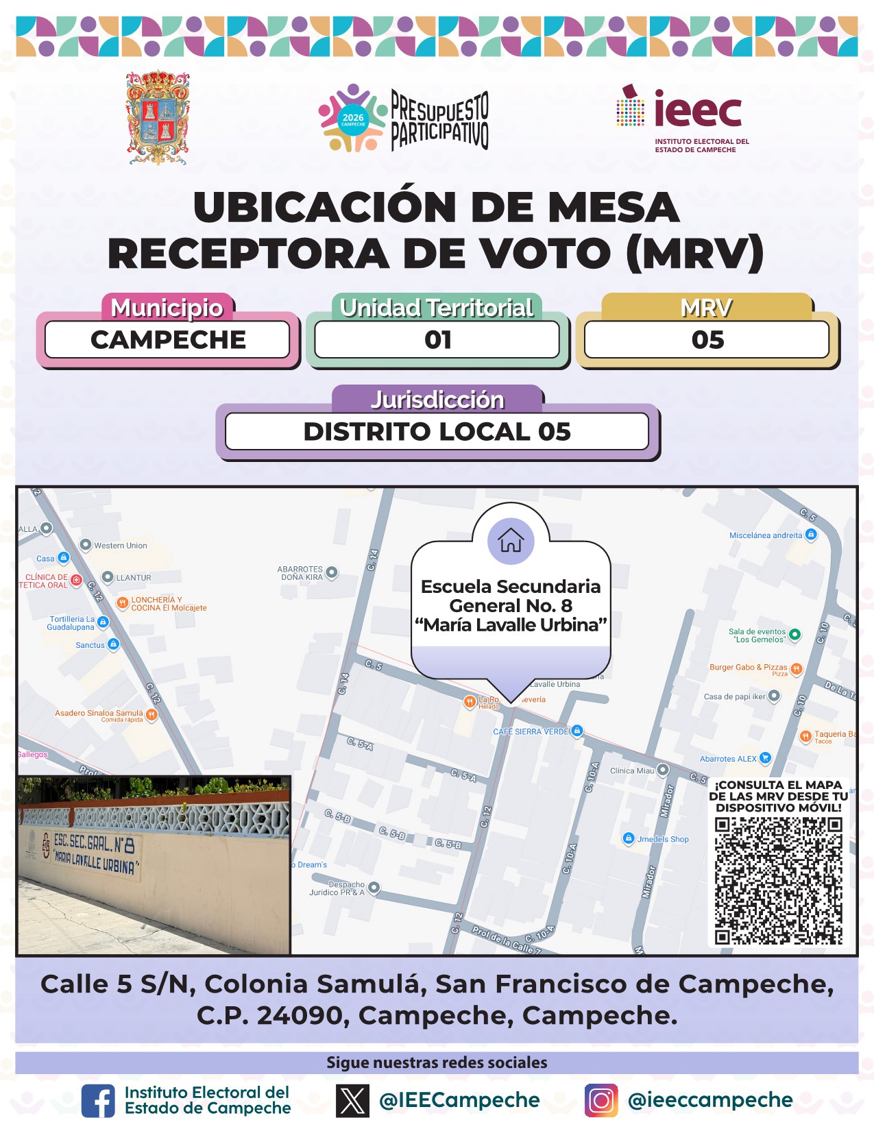 Ubicación de Mesas Campeche 5